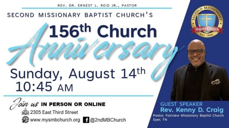Second Missionary Baptist Church’s 156th Church Anniversary