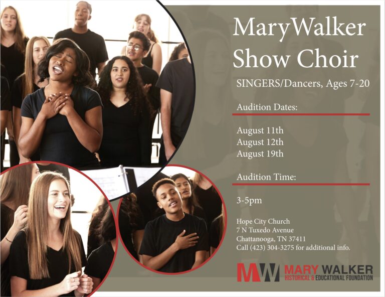 Mary Walker Show Choir Auditions Aug. 11-13