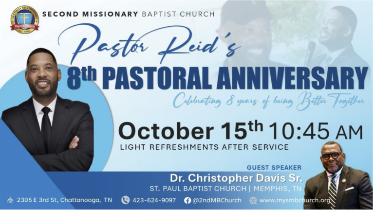 Pastor Reid’s 8th Anniversary
