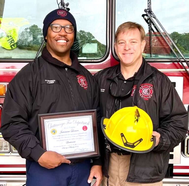 Chattanooga Firefighter Jumaane Lanier Promoted to Lieutenant at Station 16